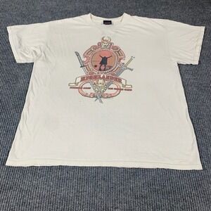 VTG Highlander T Shirt Mens XL White Movie TV Promo Retro 90s Flaws 1997 Swords